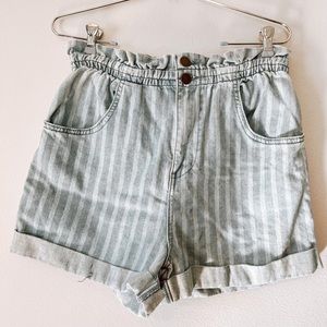 New with tags Billabong denim shorts paper bag waist